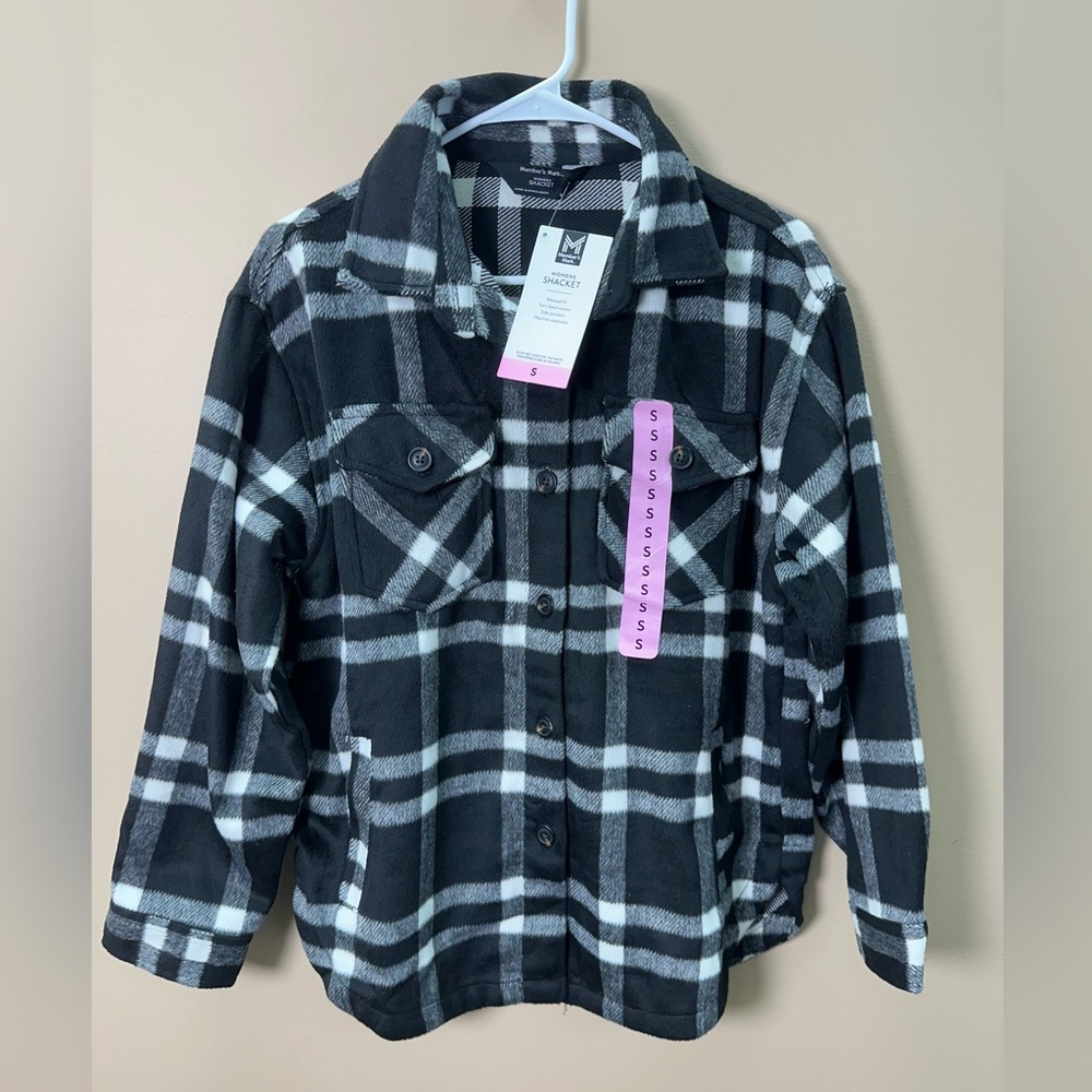 Black and White Plaid Shacket